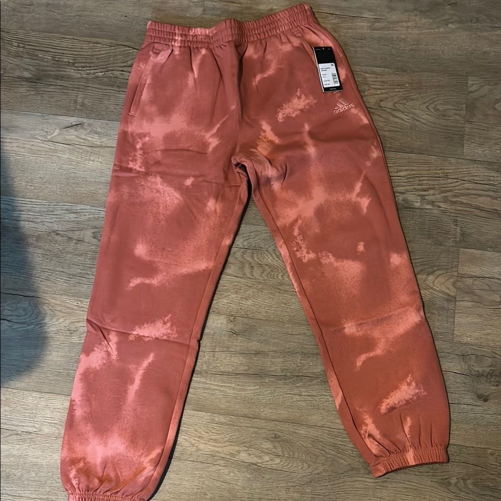 adidas Kids Sweatpants in Coral Tie-Dye